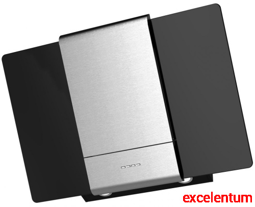 Вытяжка каминная Krona Talli 600 inox/black glass 3P Вытяжка каминная Krona Talli 600 inox/black glass 3P
