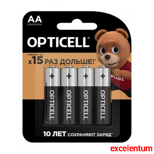 Батарейки алкалиновые OPTICELL BASIC LR6 BL4 Батарейки алкалиновые OPTICELL BASIC LR6 BL4