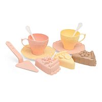 Набор для песка (3 формочки, лопатка, 2 чашки, 2 блюдца, 2 ложки). Серия "Эстетика"
