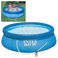 Бассейн надувной Easy Set, 396 х 84 см, фильтр-насос, 28142NP INTEX