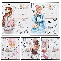 Тетрадь 24 л. линейка "Fashion Girl" выборочный УФ-лак с глиттером