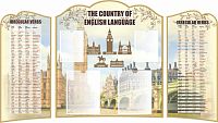 Комплект стендов для школы THE COUNRY OF ENGLISH LANGUAGE - СТРАНА АНГЛИЙСКОГО ЯЗЫКА (Бежевый), 1,5*0,85м