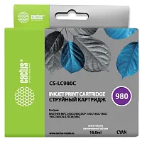 Картридж струйный Cactus CS-LC980C