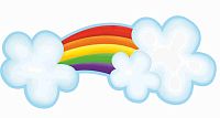 Пластиковая декорация РАДУГА, 0,98*0,42м