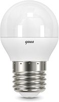 Лампа светодиодная Gauss Black 6.5Вт цок.:E27 шар 220B св.свеч.бел.теп. G45 (упак.:10шт) (105102107)