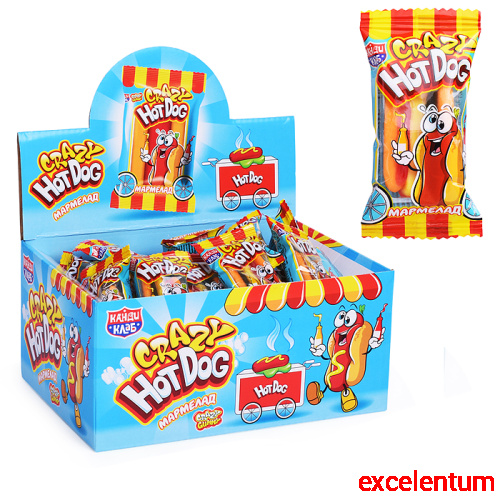 Мармелад "Crazy Hot Dog" 10гр*48шт