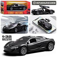 Чёрная инерционная машинка вид А die-cast , 1:32