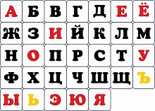Комплект магнитных карточек для школы АЛФАВИТ, 8*8см