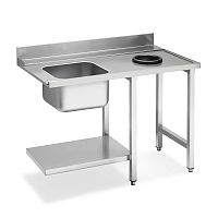 SMEG WT51200SHR Стол с мойкой и отверстием для слива справа