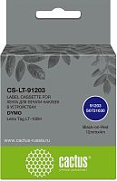 Картридж ленточный Cactus CS-LT-91203 91203 черный на красном 12x4 для Dymo Letra Tag LT-100H без чипа