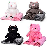 Мягкая игрушка "Кот" с пледом (110х160)
