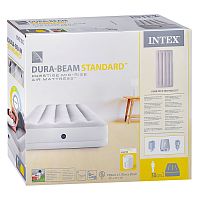 Надувной матрас 99х191х30см "Prestige" с USB насосом 5V, до 136кг, 64177 INTEX не товарный вид