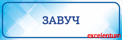 Табличка на дверь голубая ЗАВУЧ, 0,3*0,1м