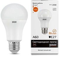 Лампа светодиодная Gauss Elementary 15Вт цок.:E27 груша 220B св.свеч.бел.теп. A60 (упак.:1шт) (23215)