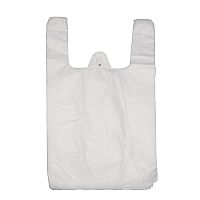 Пакет ПЭ типа "майка" 30+16х55см (15) "Белый"