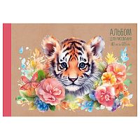 Альбом для рисования 40л. склейка "Тигренок"