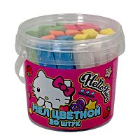 Мел цветной "Hello Kitty" 20 шт. в ведерке