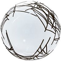 Шар (18''/46 см) Сфера, Deco Bubble, Паутина, Прозрачный, Кристалл, 1 шт. в уп.
