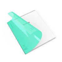 Тетрадь 12 л. линейка, "CoverPrо Vivid" Классика бирюзовый, A5+с пластиковой обложкой, на скобе