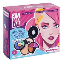 Набор детской декор. косметики Eva Moda, BOX 14х14х3,1 см; тени для век-13шт.(8,16г), блеск для губ-6шт.(3,84г), румяна-2шт.(5,76г), пудра-2шт.(6,56г), тушь-1шт.(1,6г), аппликатор-2шт., зеркало-1шт.,