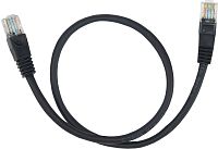 Патч-корд Buro UTP 4 пары cat.5E CCA molded 0.5м черный RJ-45 (m)-RJ-45 (m)