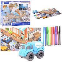 Игровой набор "Пазл" с машинкой