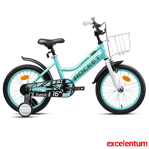 Велосипед 16" Rocket Basic, цвет бирюзовый Велосипед 16" Rocket Basic, цвет бирюзовый