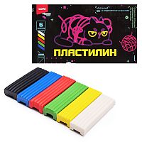 Пластилин 6 цв. 15 гр. "Киберкотики" пенал