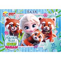 Макси-пазлы 35 "Магия льда & Яркие панды"