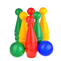 Игра "Кегли" 8 предметов ( кегли 6шт., шар 2шт.)