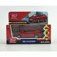 Машина металл Hyundai Solaris длина 12 см, двер, багаж, инерц, красный