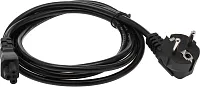Кабель IEC C5 (3-pin) Евровилка угловой 1.8м (469) черный