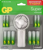 Батарея GP Super 15A/24A/FANWETA21-2CRSBC24