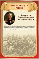 Стенд для школы ЗНАМЕНИТЫЕ КАДЕТЫ. АРАКЧЕЕВ, 0,4*0,6м