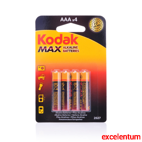 Батарейки алкалиновые Kodak Max LR03 BL4 (4шт.)