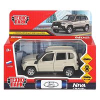 Машина металл Lada Niva travel 12 см. (двери, бежевый) инерц.