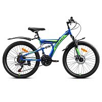 Велосипед 24" Rocket Azkar, цвет синий/зеленый, размер 15"