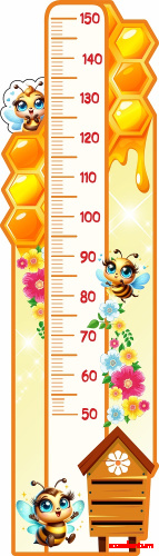 Стенд РОСТОМЕР для группы ПЧЕЛКИ, 0,4*1,4м