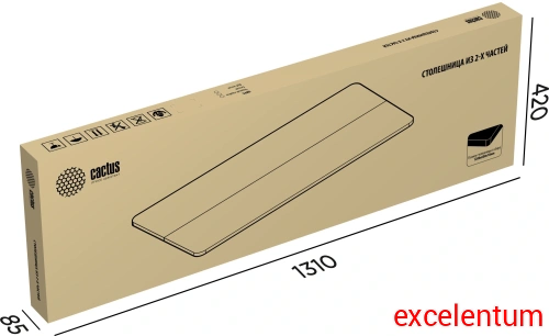Столешница Cactus CS-TD2-WT фото 3 Столешница Cactus CS-TD2-WT фото 3