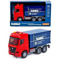 Автомобиль-фургон "Kamaz" инерционный (со светом и звуком)