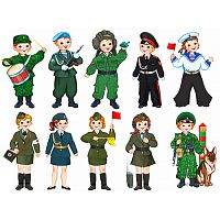 Комплект украшений на скотче "Защитники Родины" (двухсторонние)