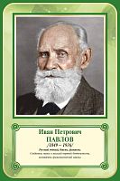 Стенд-портрет для школы зеленый ПАВЛОВ, 0,4*0,6м