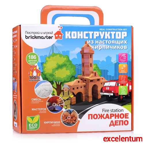 Конструктор керамический для детского творчества "Пожарное депо" Конструктор керамический для детского творчества "Пожарное депо"