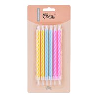 Свечи Спирали, Ассорти, 0,7*11 + 1 см, 6 шт. с держат.