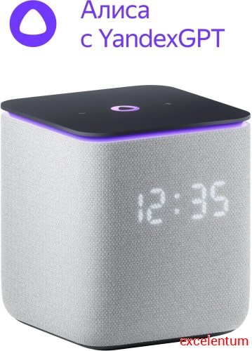 Умная колонка Yandex Станция Миди Алиса серый 24W 1.0 BT/Wi-Fi 10м (YNDX-00054GRY)