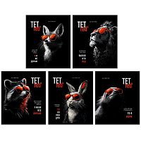 Тетрадь 48л. клетка А5 скрепка S "ТетРед" Премиум 4+4+Матовая ламинация+УФ выб.20%+Конгрев