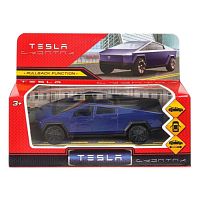Машина металл Tesla Cybertruck 13,7см, двери, инер, синий