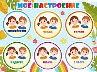 Обучающий стенд для детского сада МОЕ НАСТРОЕНИЕ, 0,8*0,6м
