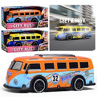 Машина "Мини-автобус" 1:18, свет, звук, в коробке